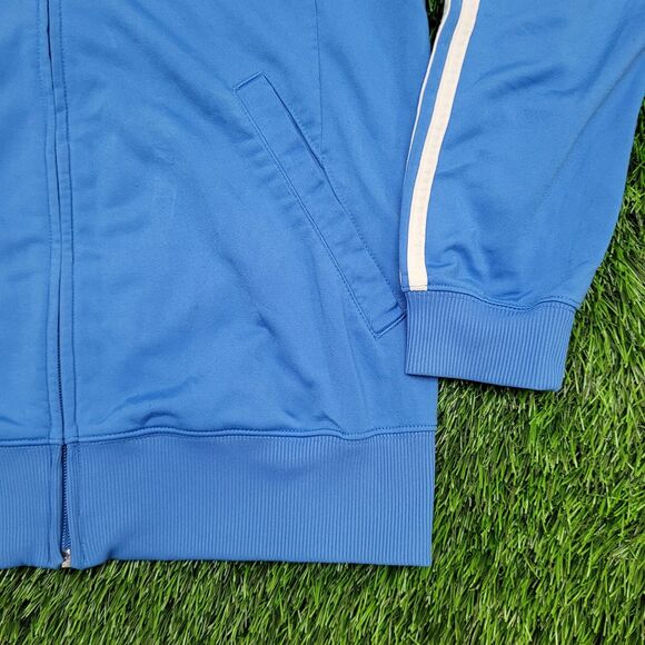 ADIDAS Track Jacket Small 19x27 Blue White Trim Trefoil - Picture 15 of 15